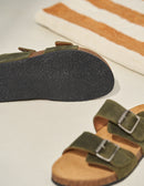 sandals Clément - Water-repellent Khaki Suede
