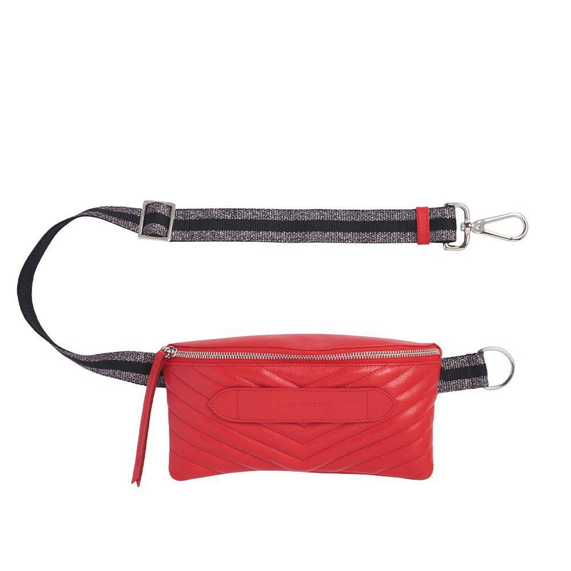 Coachella - Sac Ceinture Rouge Matelassé Beltbag Marie Martens 