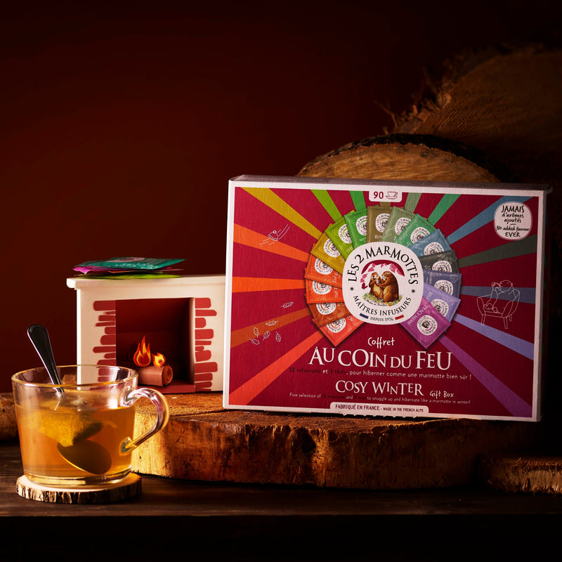 Coffret Au Coin Du Feu - 12 Infusions & 3 Thés - 90 Sachets