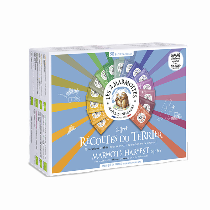 Coffret Récoltes Du Terrier - 15 Infusions Et Thés - 90 Sachets