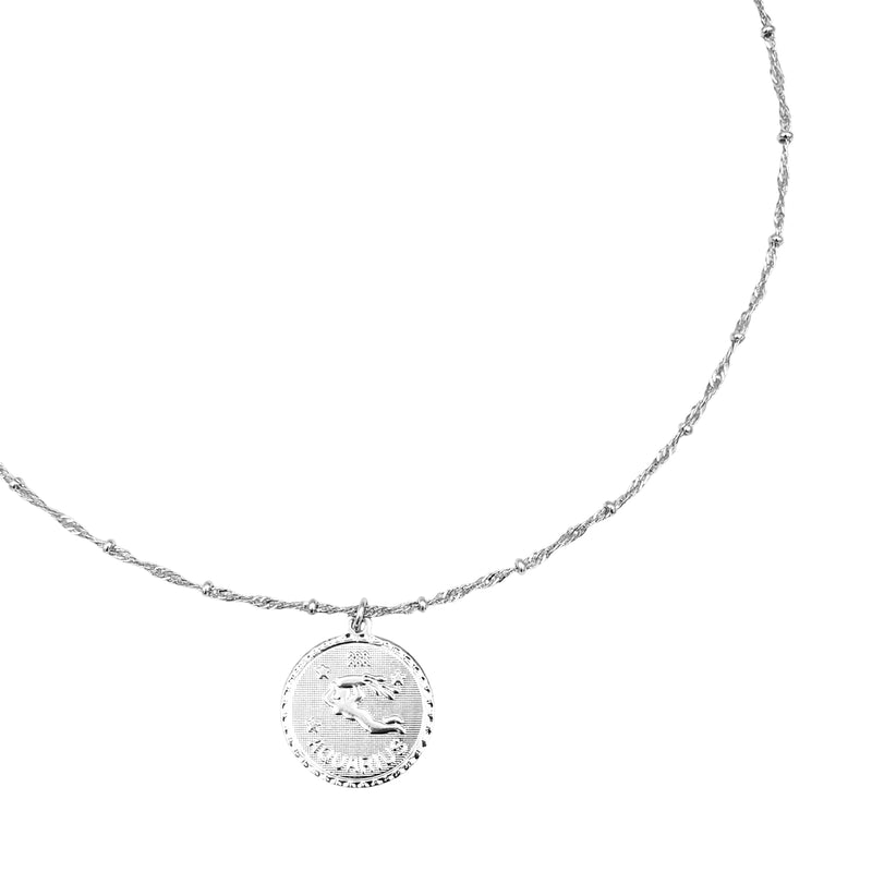 Collier Astro - Verseau - Rhodié