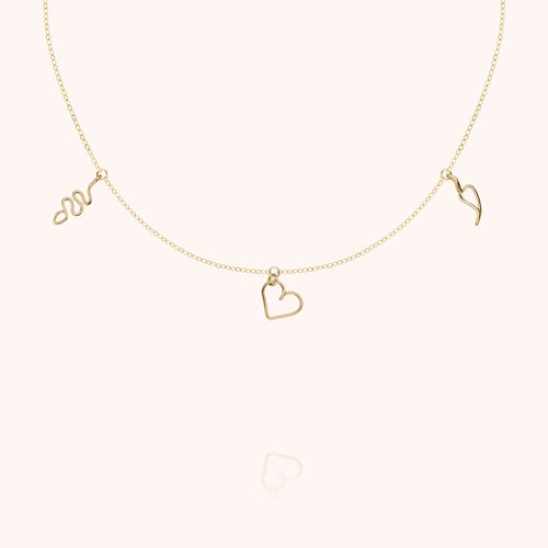 Collier Charms Dare to Love Me initiale Atelier Paulin