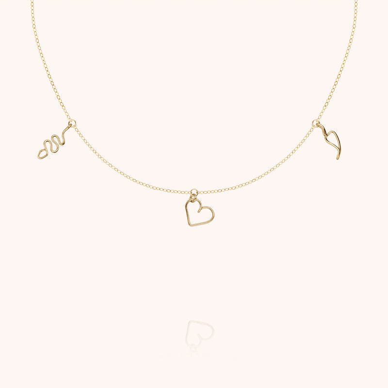 Collier Charms Dare to Love Me initiale Atelier Paulin