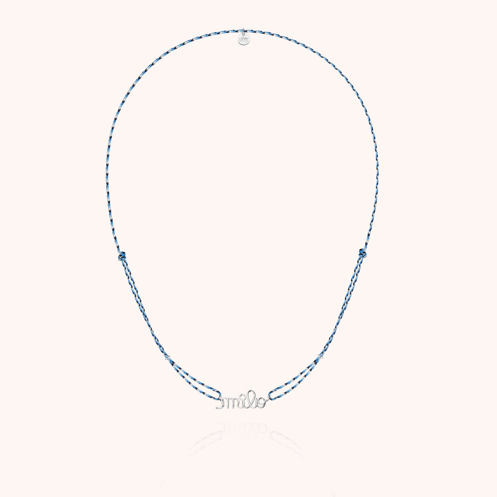 Collier Cordon Slim Knot Personnalisé en argent sterling 925 — fabriqué à la main à Paris
