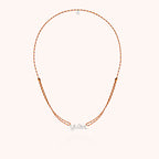 Collier Cordon Slim Knot Personnalisé — détail du fil métallique, argent sterling 925
