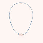 Collier Cordon Slim Knot Personnalisé — gros plan sur le fermoir, or rose laminé