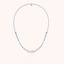Collier Cordon Slim Knot Personnalisé — gros plan sur le fermoir, or rose laminé