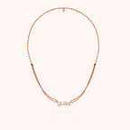 Collier Cordon Slim Knot Personnalisé en or rose laminé — bijou fait main Atelier Paulin