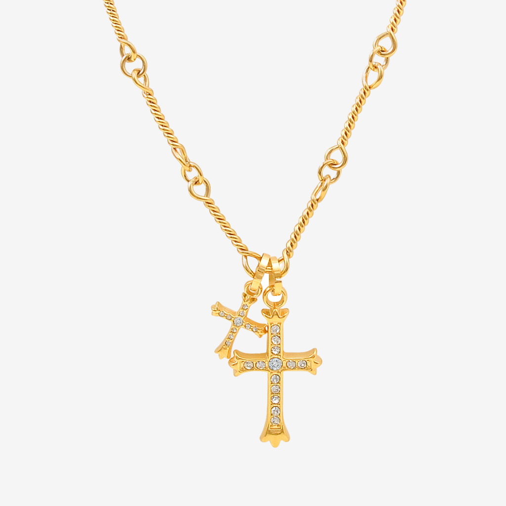 Collier Double Croix