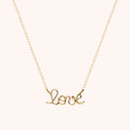Collier Richelieu Love en or jaune laminé — bijou artisanal fait main