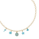 Collier Summer Colors - Bleu Ciel - Doré