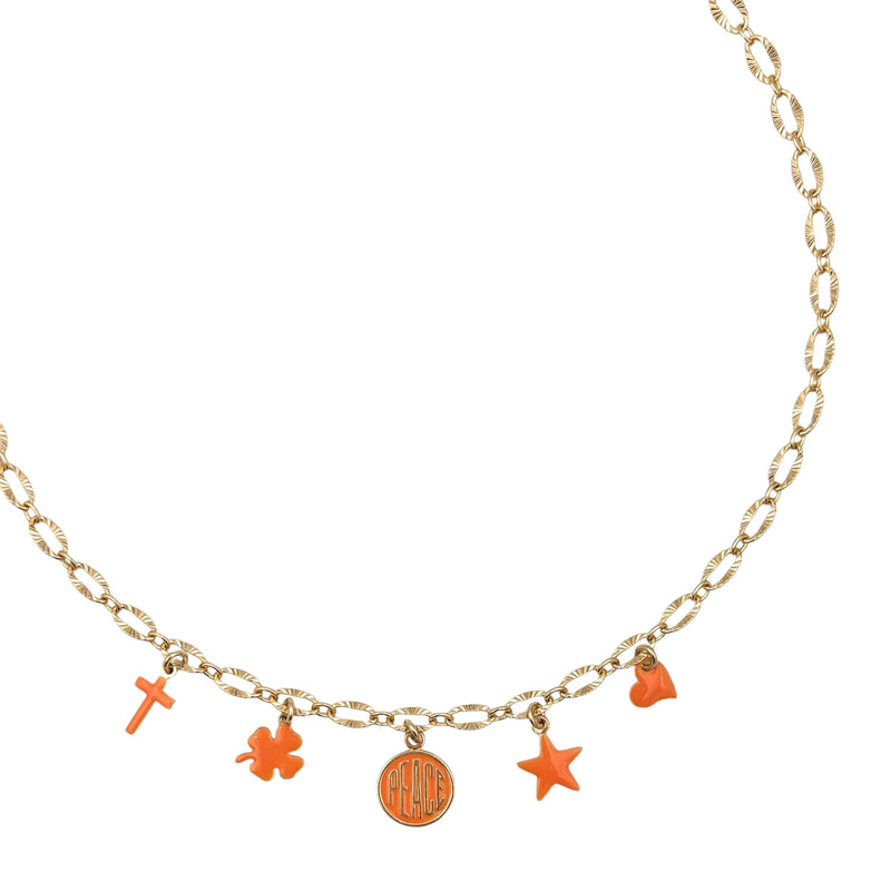 Collier Summer Colors - Orange - Doré