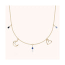 or jaune laminé - saphir bleu