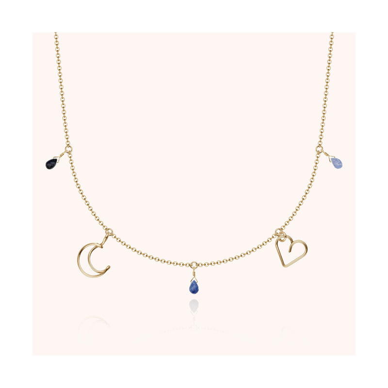 or jaune laminé - saphir bleu