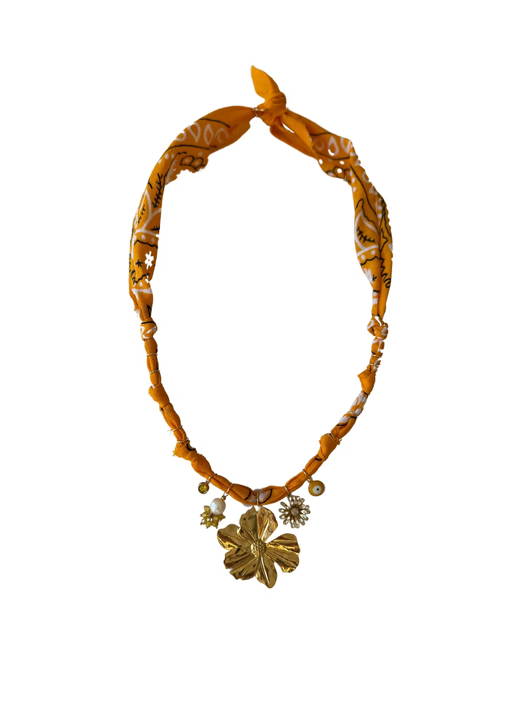 Collier Colombiana Big Fleur Mandarine