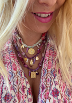Collier Cosmic Vibes Tarot Doré Rose