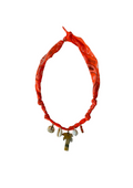 Collier Golden Fluo Palmier Orange Fluo