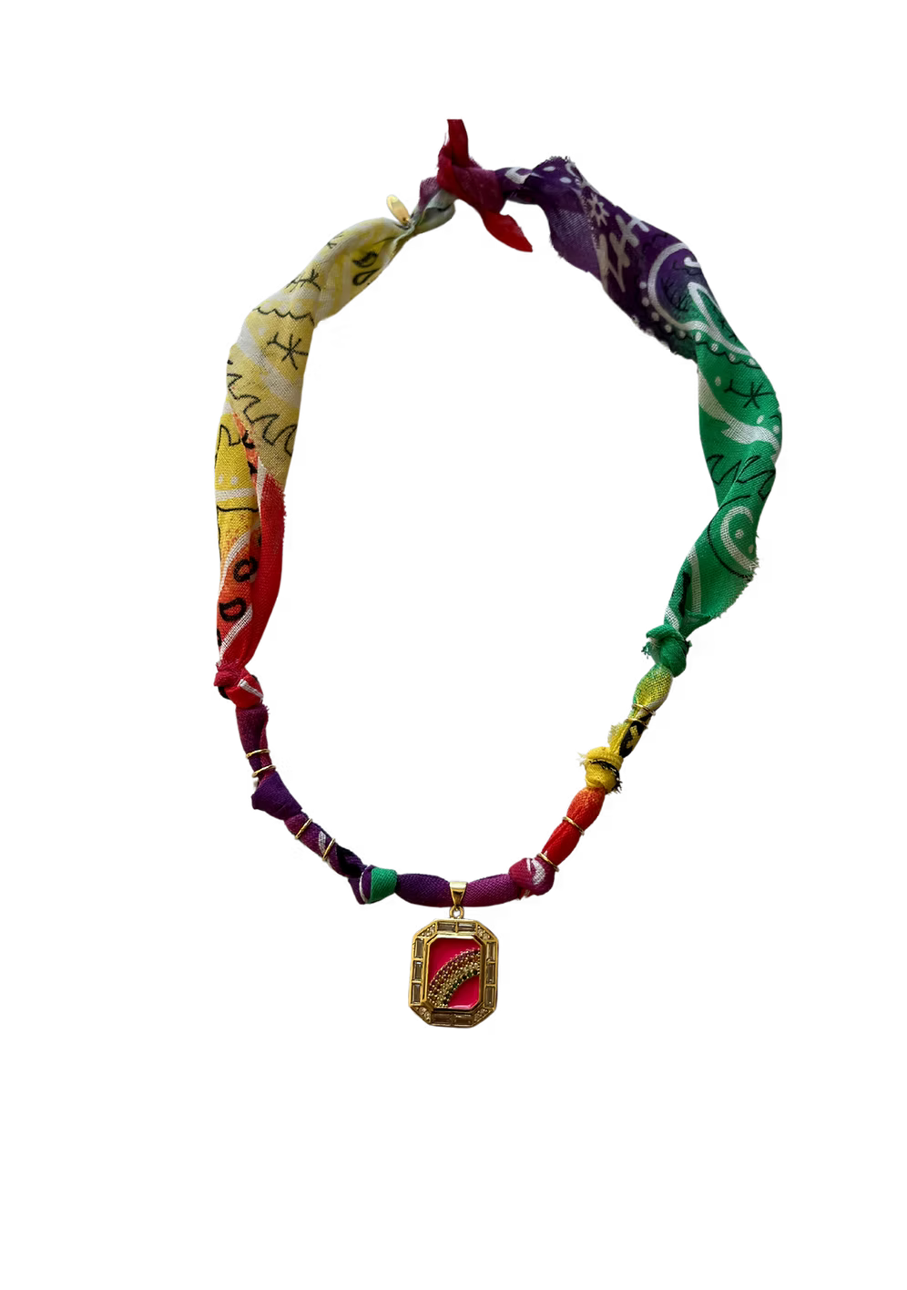 Collier Goodvibes Arc En Ciel Multicolor9 Vert