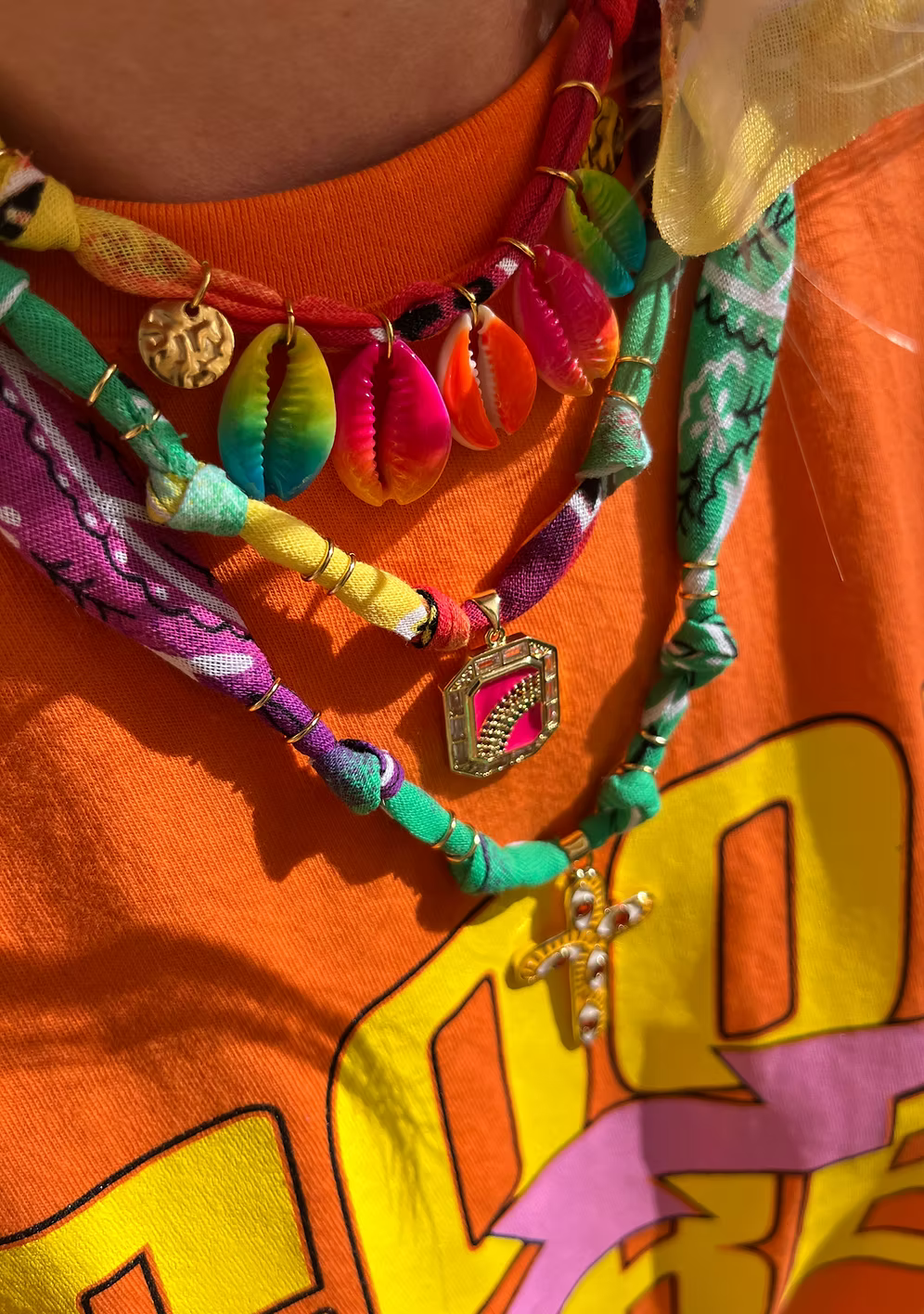 Collier Goodvibes Arc En Ciel Multicolor9 Vert