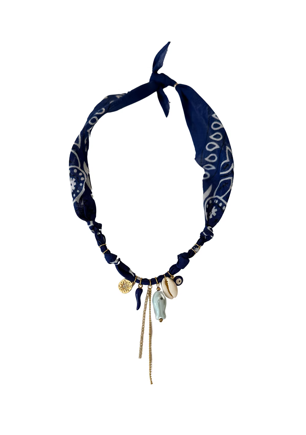 Collier Hydra Island Poisson Perle Outremer