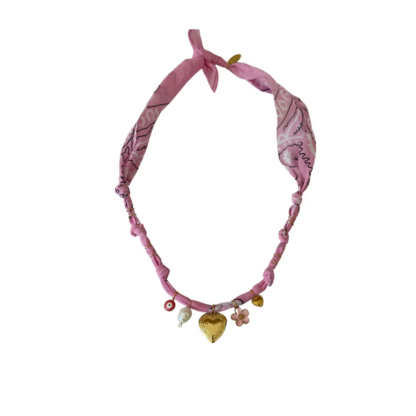 Collier One Love Cœur Qui S’Ouvre Rose Clair