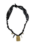 Collier Plaque Condor Astro Noir