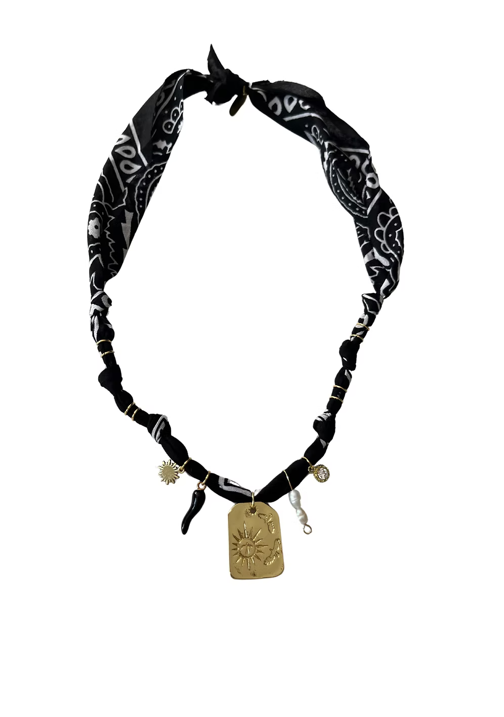 Collier Plaque Condor Astro Noir