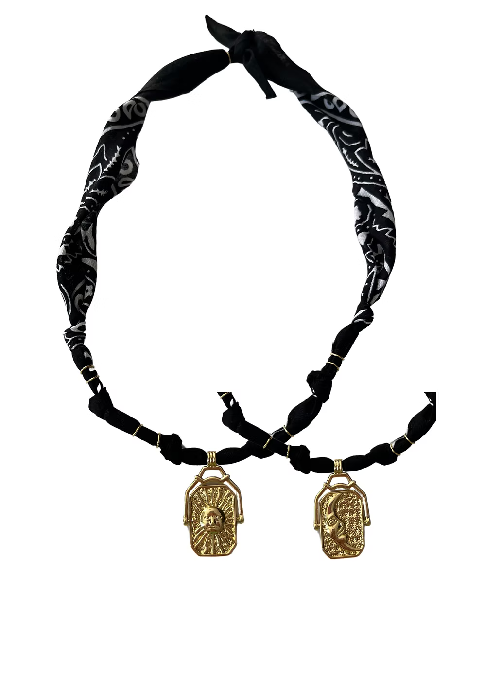 Collier Reversible Astro Noir