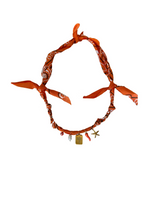 Collier Santa Giulia Palmier Carré Orange