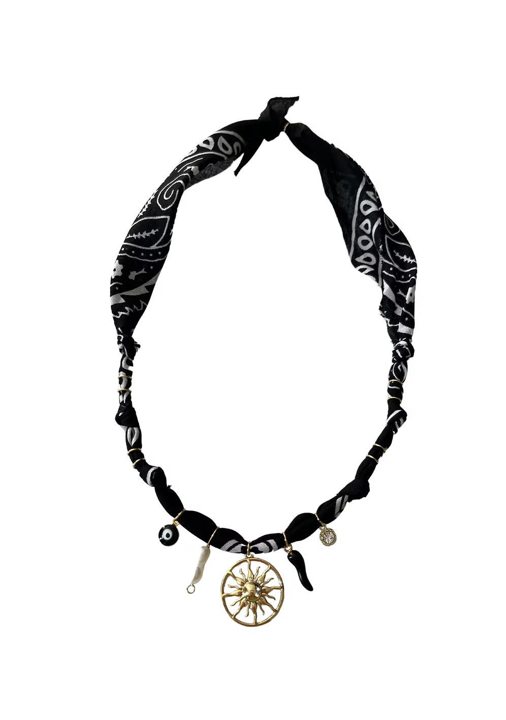 Collier Soleil Astro Noir