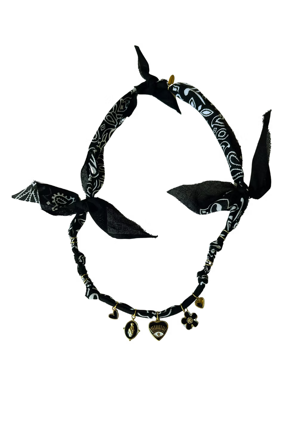 Collier Spiritus Cœur Œil Noir
