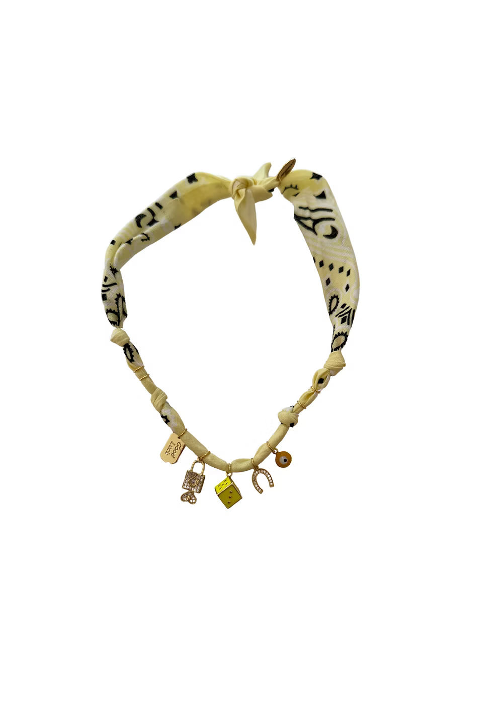 Collier Vegas Members Dé Jaune Pale