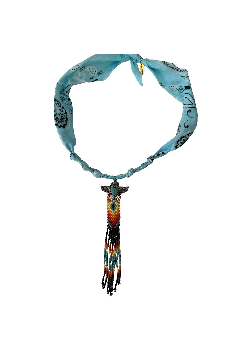 Collier « Apache »Perles Ciel