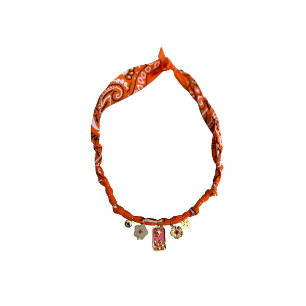 Collier « Varanasi » Soleil Orange