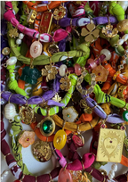 Collier « Varanasi » Trefle Vert Anis