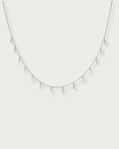 Collier Cascade - Blanc