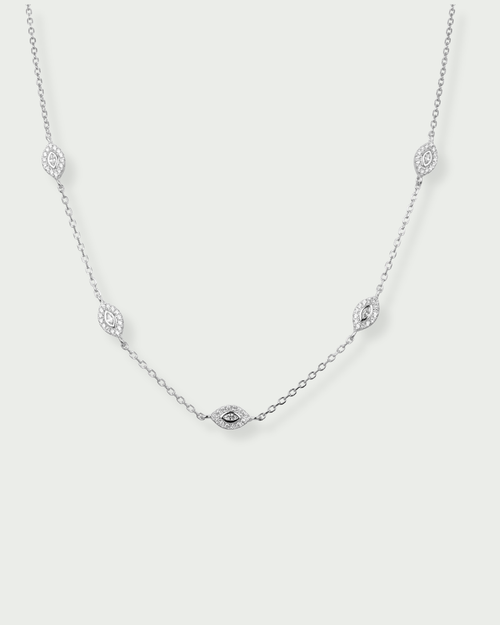 Collier Marquises Pavées - Blanc