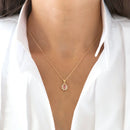 Collier Fleur Tourmaline Rose Véritable