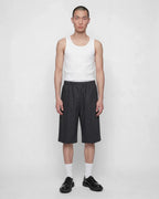 Coltesse - Shorts Sueltos De Algodón Gris Oscuro