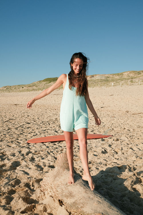 Aqua Playsuit - Blue