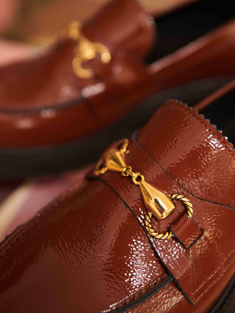 Mocassin Come Vernis - Cognac