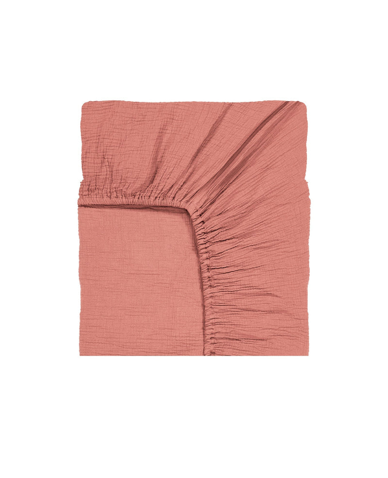 Drap-Housse - Como - Gaze De Coton - Rose