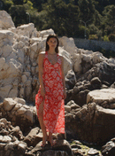 Robe Midi Rina Seashell - Tomato
