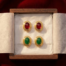 Boucles D'Oreilles Old Money Vert