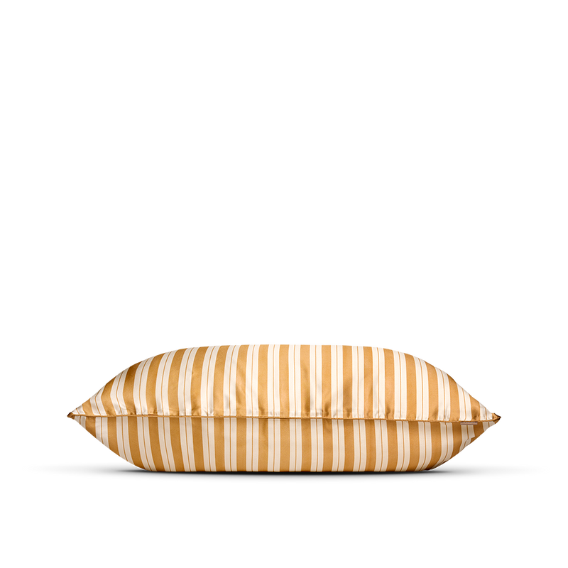 100% Pure Mulberry Silk Pillowcase - Camel Stripe - 2 Sizes