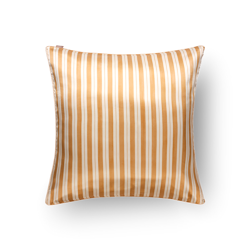 100% Pure Mulberry Silk Pillowcase - Camel Stripe - 2 Sizes