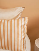 100% Pure Mulberry Silk Pillowcase - Camel Stripe - 2 Sizes