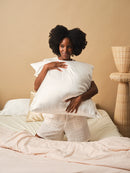 Two-Face Silk And Linen Pillowcase - White - 2 Sizes