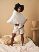 Two-Face Silk And Linen Pillowcase - White - 2 Sizes