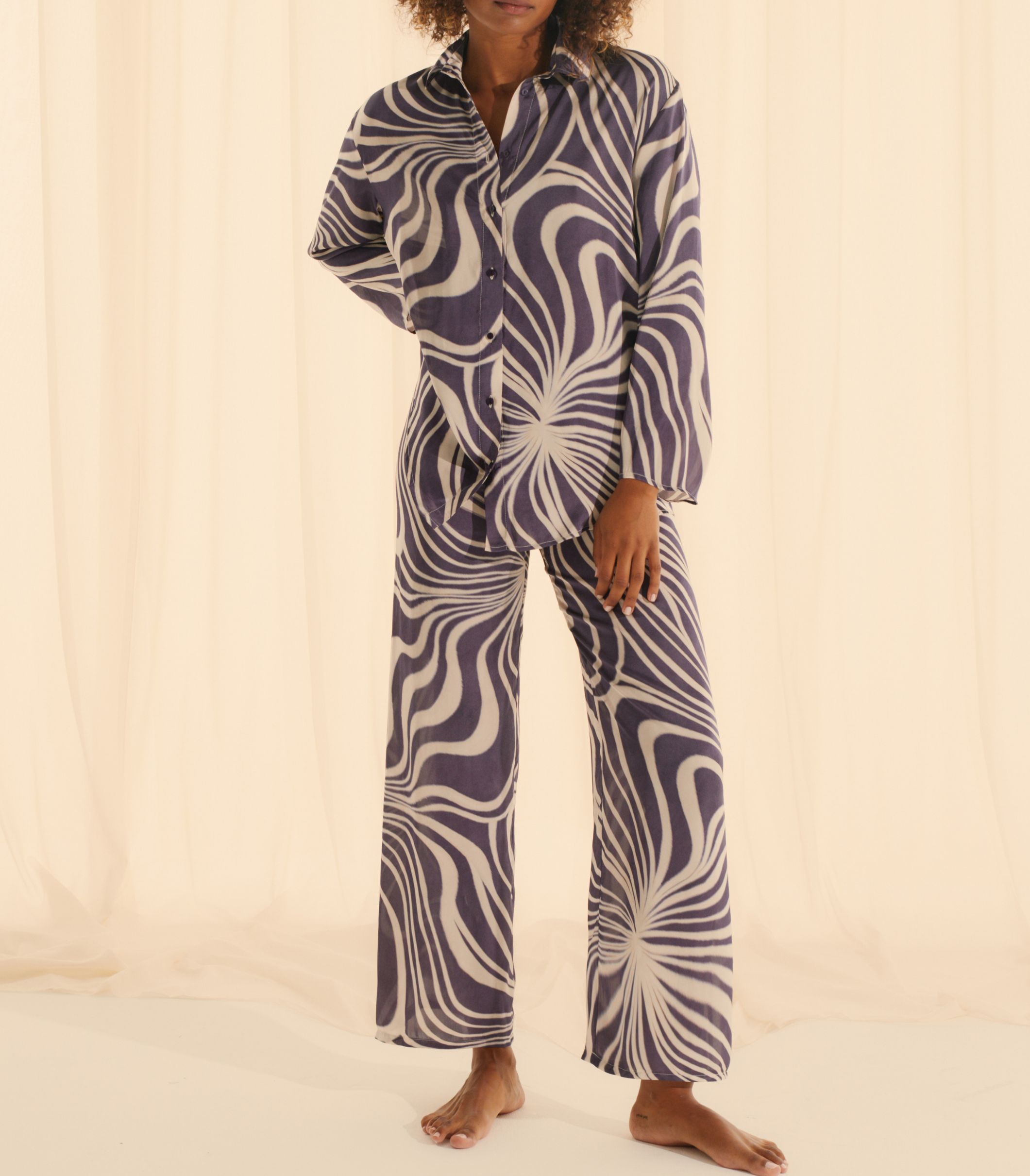Pantalon Violet Psyche Motif
